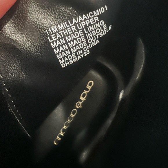 New Andre Assous Milla black leather Square Toe Bootie - size 11 - NWOT - Picture 7 of 8